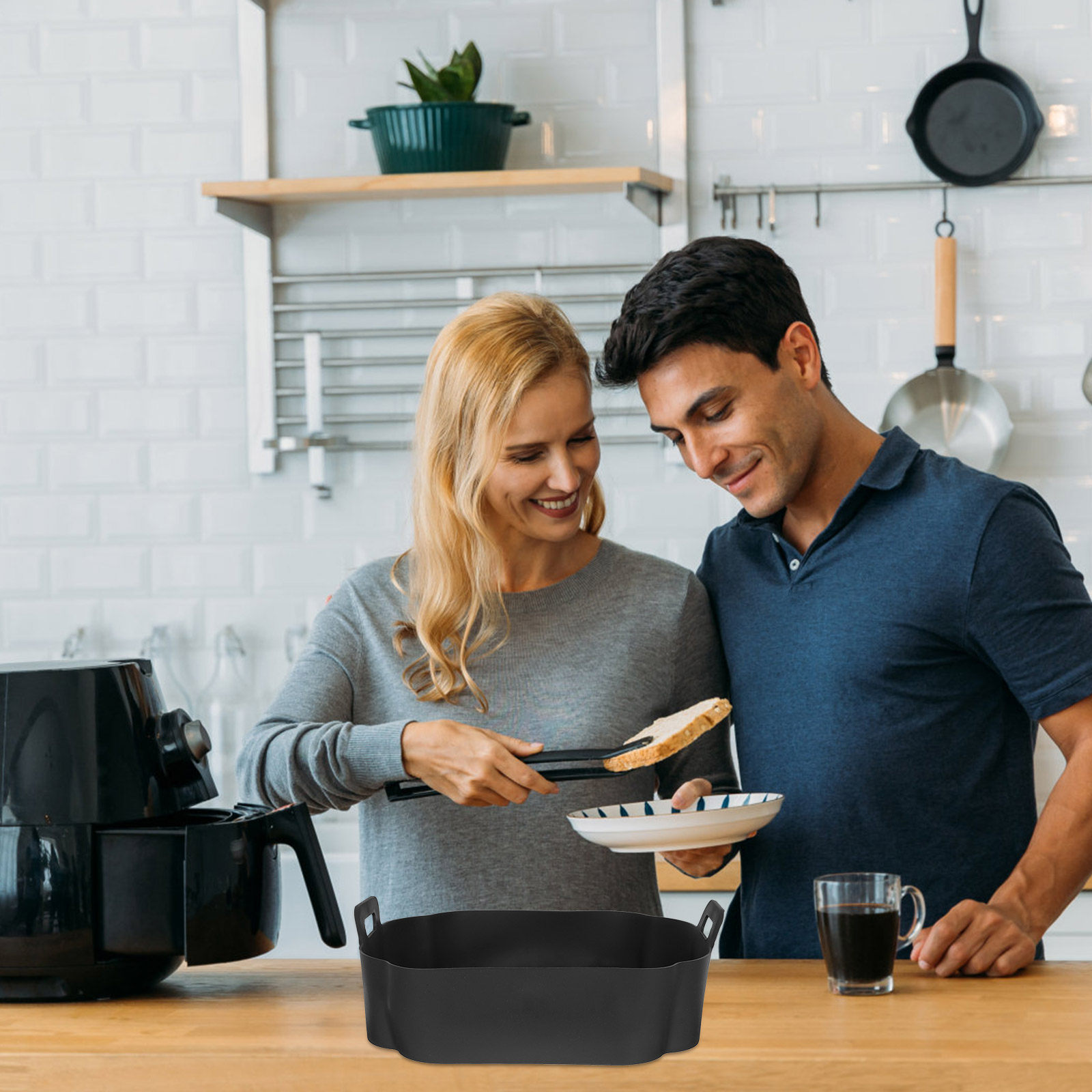Air Fryer Silicone Pot Liner - Air Fryer Silicone Baking Liner Non
