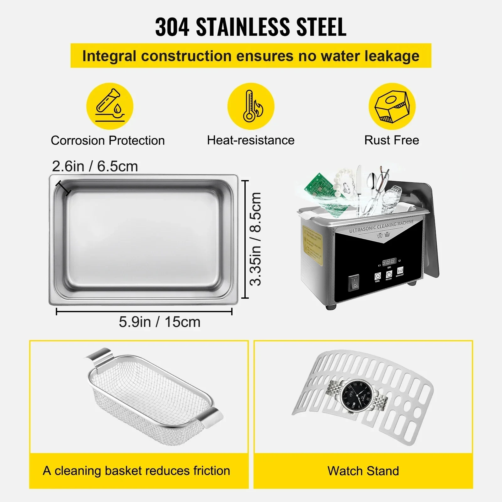SIHAO Ultrasonic Cleaner Stain - Home Appliances 评论和价格