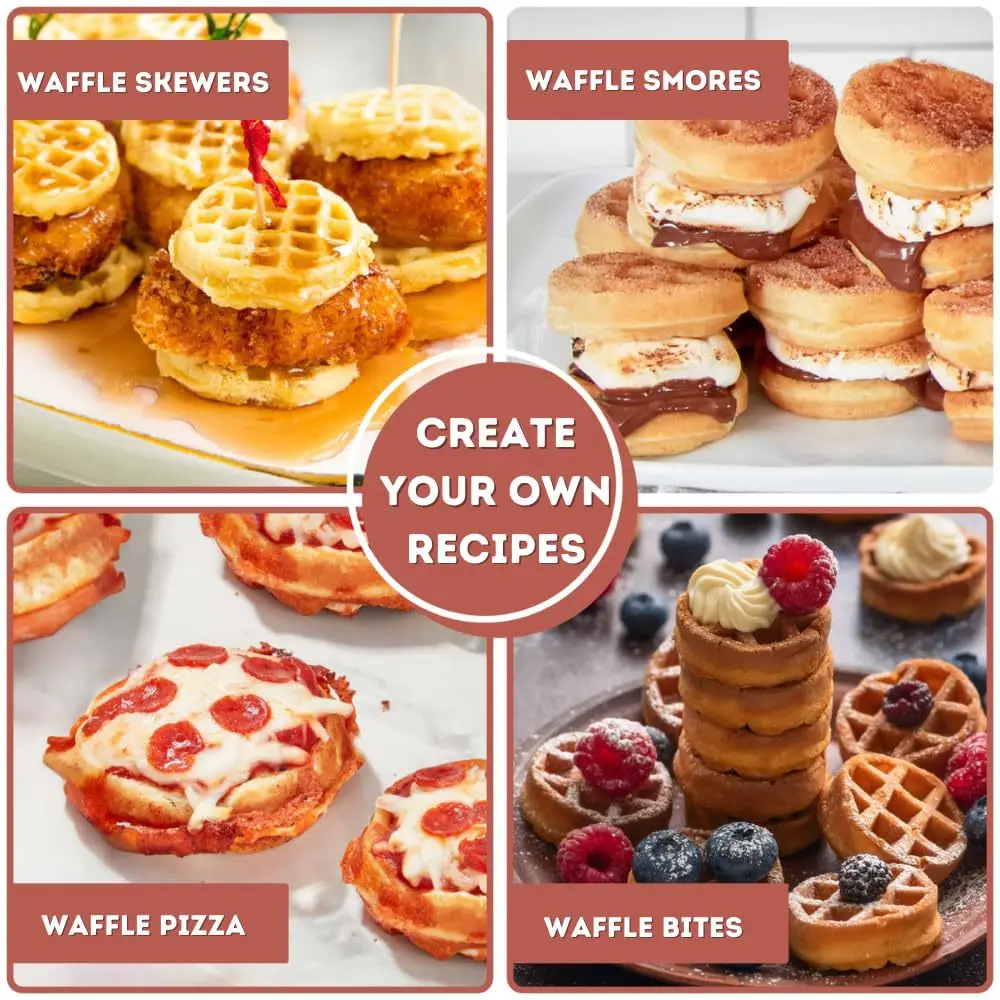 16-Hole Waffle Maker, Quick He - Mini Waffle Maker Machine 评论和价格