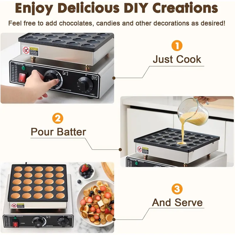 Mini Pancake Maker Commercial  - Mini Waffle Maker Machine 评论和价格