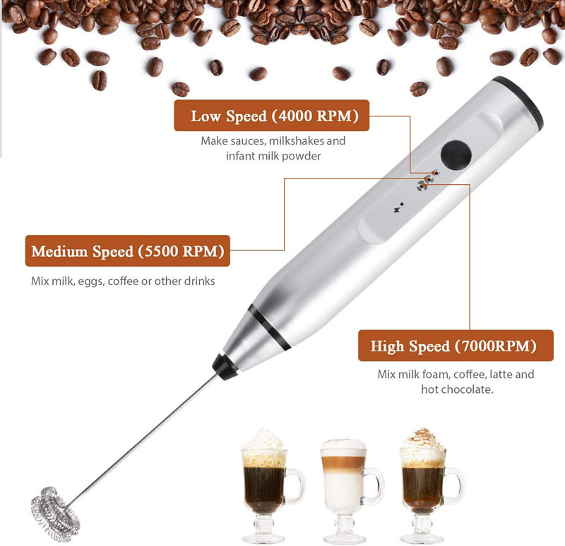 Mini Electric Handheld Milk Fr - Portable Blender Usb Rechargeable 评论和价格