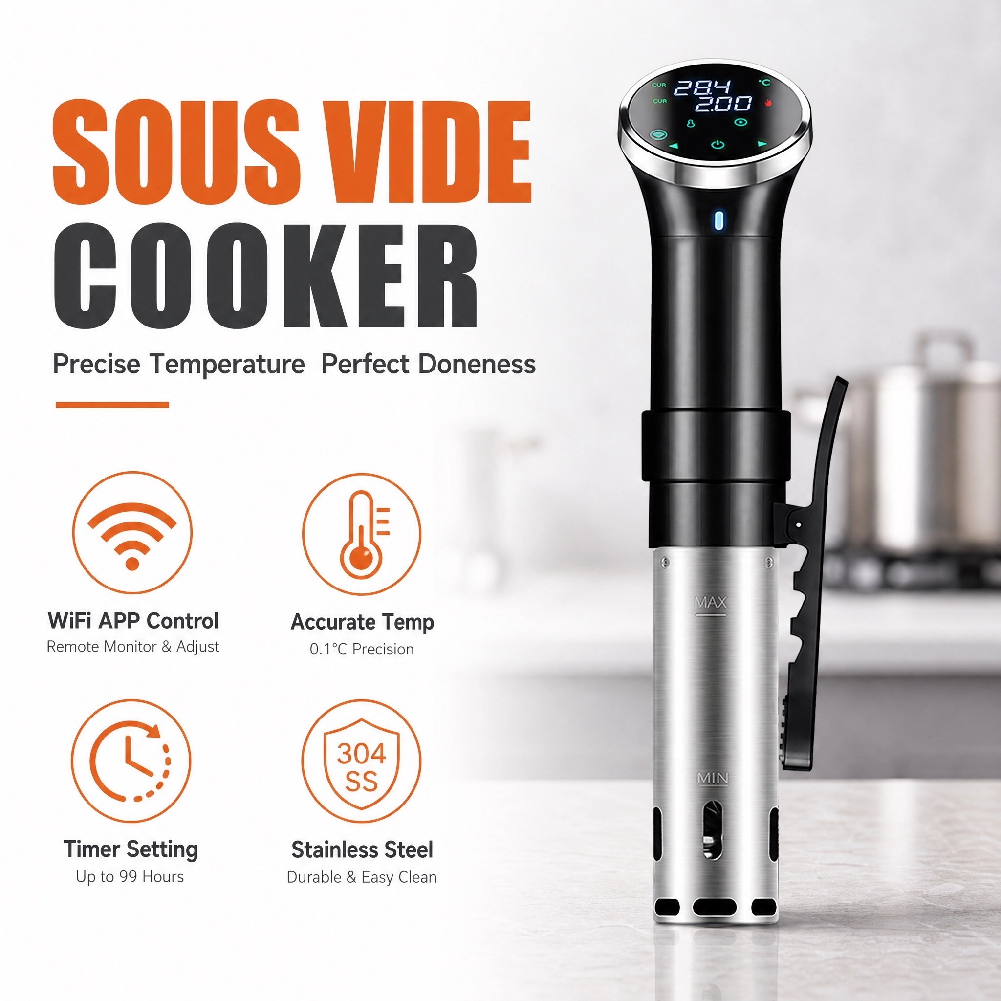 Sous Vide Cooker WiFi Digital  - Digital Sous Vide Precision Cooker 评论和价格