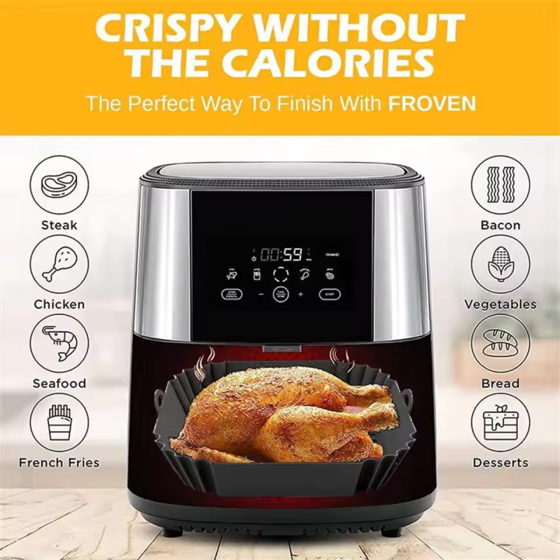 1pc Silicone Air Fryer Pot Tra - Air Fryer Silicone Pot Liner 评论和价格