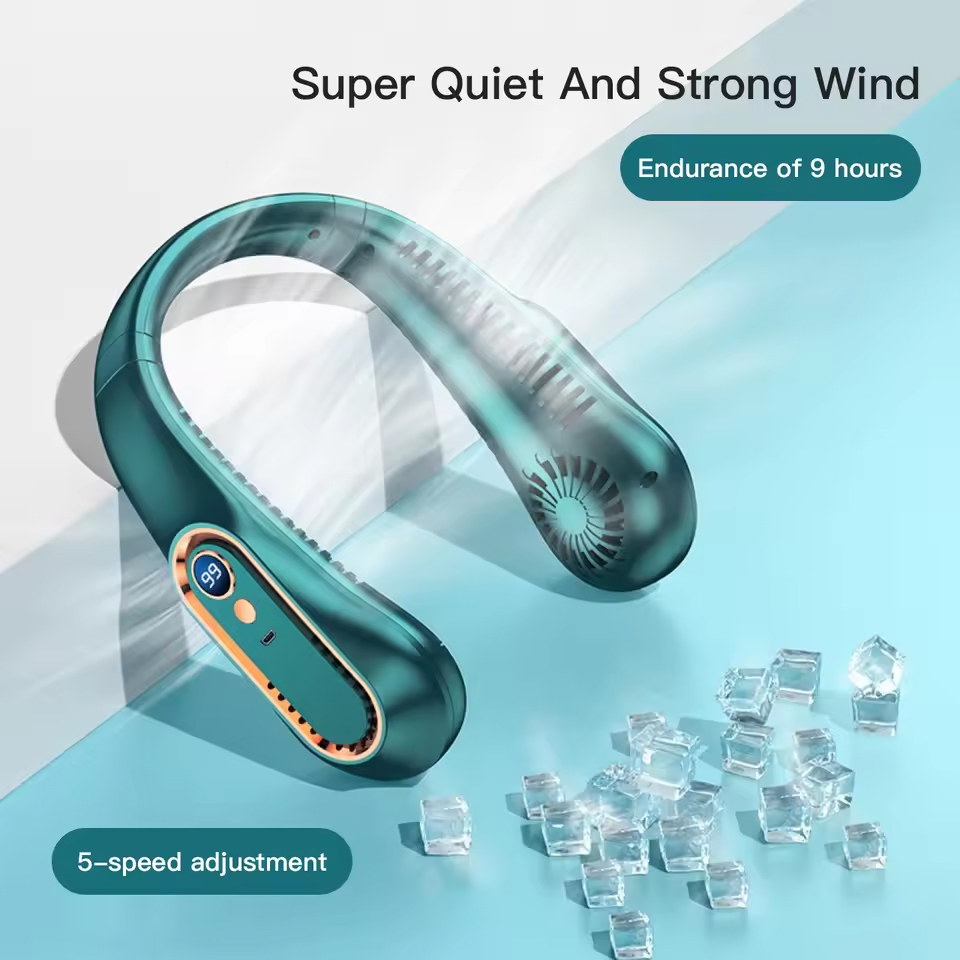Hanging Neck Fan Digital Displ - Portable Blender Usb Rechargeable 评论和价格